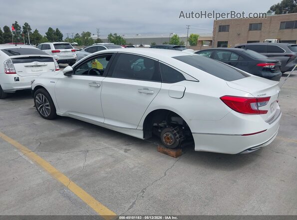 1HGCV3F90JA003113 2018 HONDA ACCORD HYBRID White Задня ліва чверть