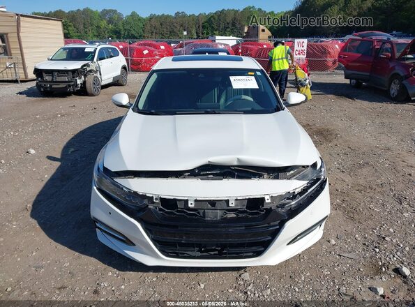 1HGCV3F91JA016937 2018 HONDA ACCORD White Widok zestawu wskaźników