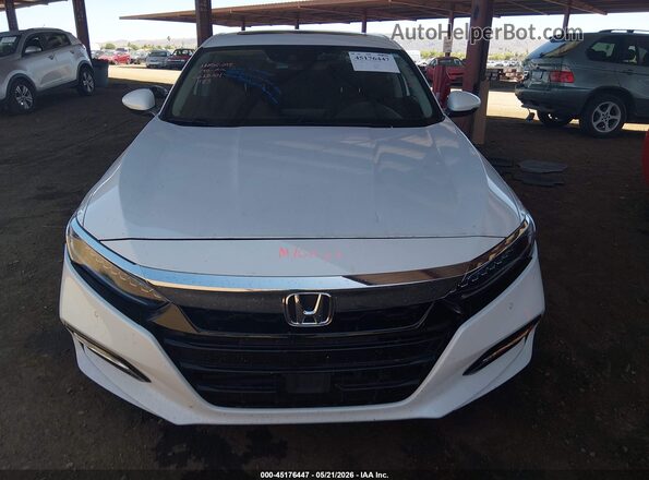 1HGCV3F91KA021783 2019 HONDA ACCORD White Вид задньої частини салону