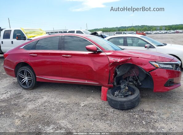 1HGCV3F91MA008924 2021 HONDA ACCORD Red Սալոնի 360 աստիճան տեսք