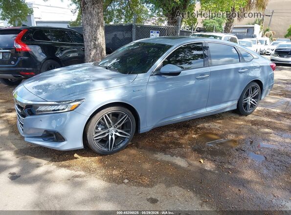 1HGCV3F92NA026317 2022 HONDA ACCORD Gray Vista tres cuartos delantera izquierda