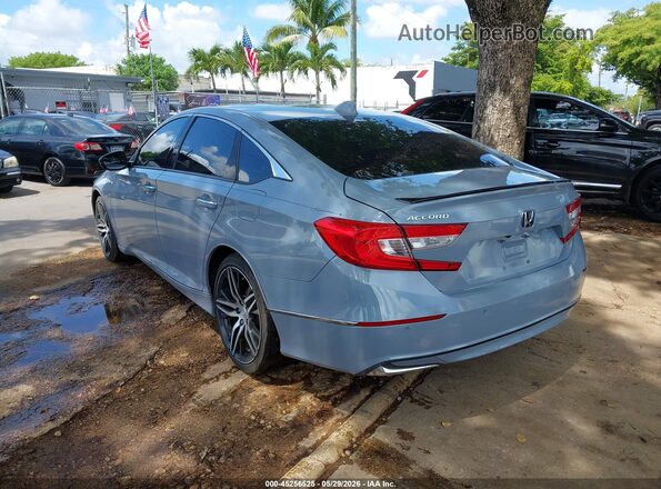 1HGCV3F92NA026317 2022 HONDA ACCORD Gray Trasero izquierdo