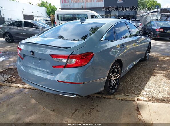 1HGCV3F92NA026317 2022 HONDA ACCORD Gray Trasero derecho