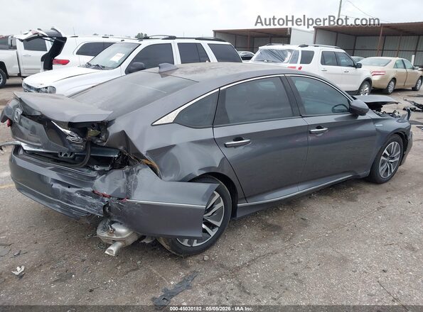 1HGCV3F94JA012428 2018 HONDA ACCORD HYBRID Gray 