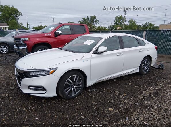 1HGCV3F96KA008950 2019 HONDA ACCORD White წინა მარცხენა ხედი სამი მეოთხედიდან