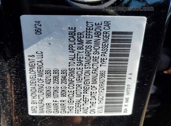 1HGCY1F2XRA075883 2024 HONDA ACCORD Black 