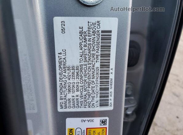 1HGCY1F31PA036329 2023 HONDA ACCORD Silver 