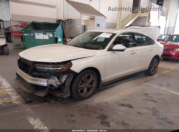 1HGCY1F36PA043521 2023 HONDA ACCORD White წინა მარცხენა ხედი სამი მეოთხედიდან