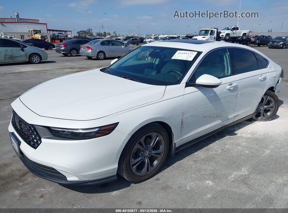 1HGCY1F37PA034486 2023 HONDA ACCORD White წინა მარცხენა ხედი სამი მეოთხედიდან