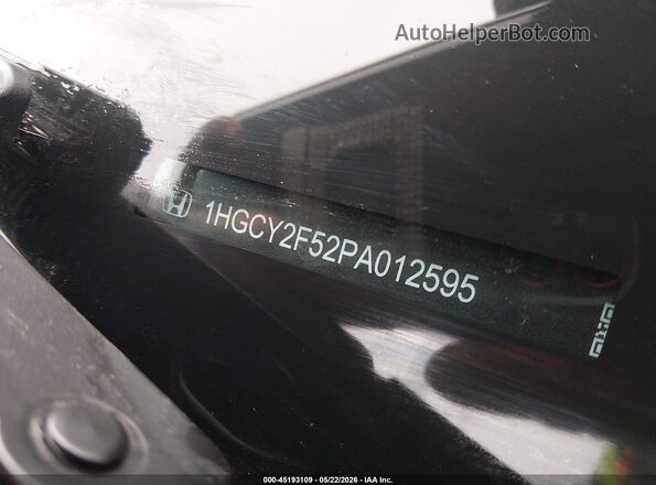 1HGCY2F52PA012595 2023 HONDA ACCORD Black Вид підкапотного простору