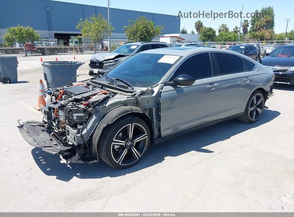 1HGCY2F53RA046614 2024 HONDA ACCORD Gray წინა მარცხენა ხედი სამი მეოთხედიდან