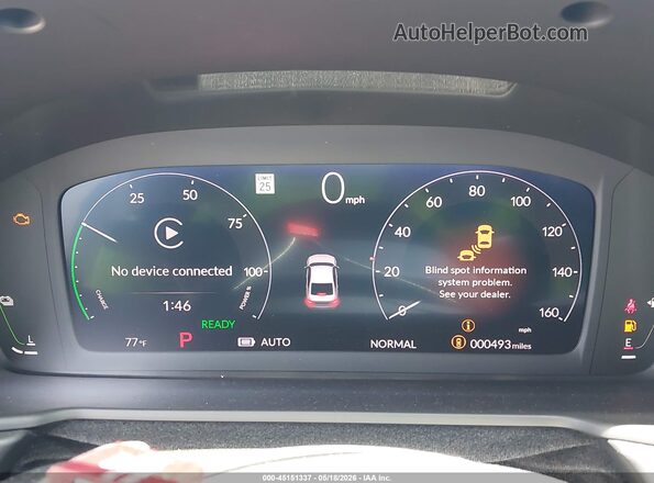1HGCY2F53TA002541 2026 HONDA ACCORD Silver Widok tylnych siedzeń