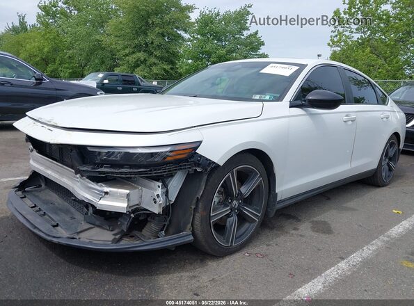 1HGCY2F54PA030676 2023 HONDA ACCORD White Առջևի ձախ երեք քառորդ տեսարան