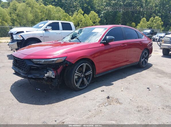 1HGCY2F54SA013336 2025 HONDA ACCORD Red წინა მარცხენა ხედი სამი მეოთხედიდან