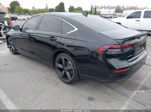 1HGCY2F56RA075895 2024 HONDA ACCORD HYBRID Black Հետևի ձախ