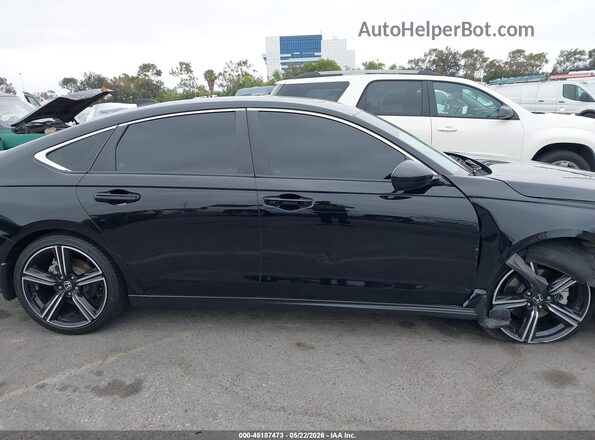 1HGCY2F56RA075895 2024 HONDA ACCORD HYBRID Black Սալոնի հետևի տեսք