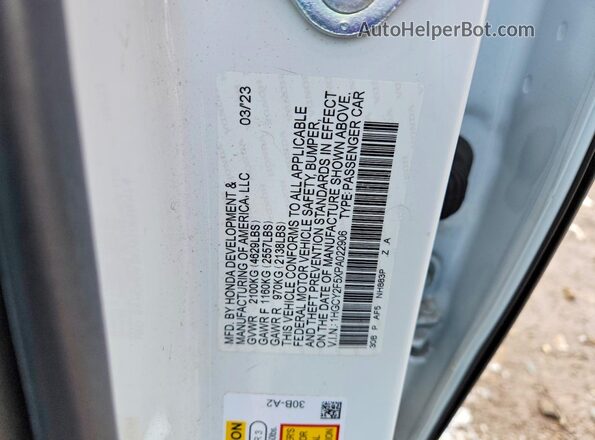 1HGCY2F5XPA022906 2023 HONDA ACCORD Белый Вид подкапотного пространства