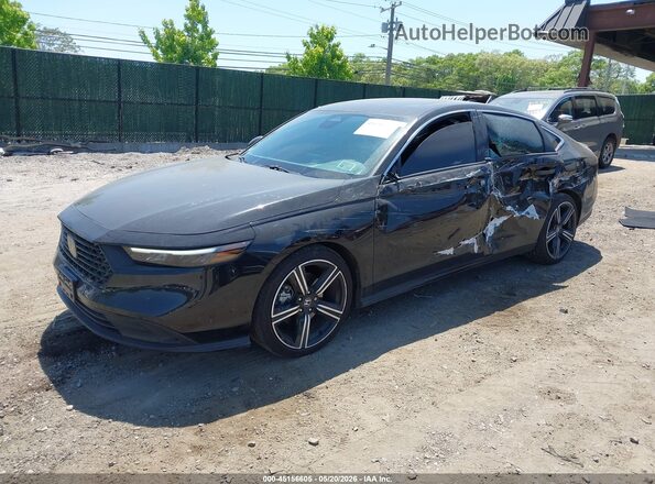 1HGCY2F5XSA048821 2025 HONDA ACCORD Black Vista tres cuartos delantera izquierda