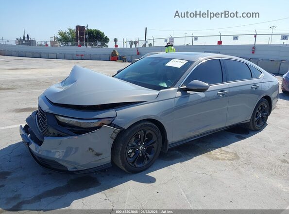 1HGCY2F66RA056255 2024 HONDA ACCORD HYBRID Gray Vista tres cuartos delantera izquierda