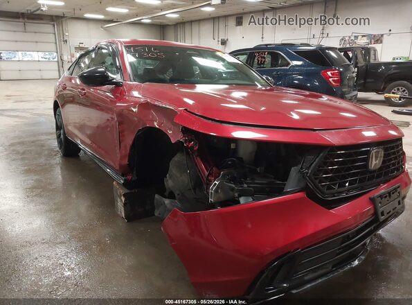 1HGCY2F72PA070174 2023 HONDA ACCORD Red Вид спереду