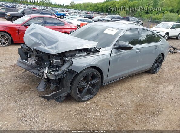 1HGCY2F72RA043382 2024 HONDA ACCORD Gray წინა მარცხენა ხედი სამი მეოთხედიდან