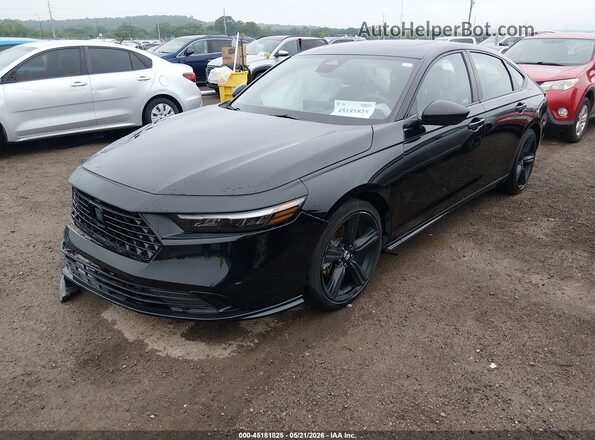 1HGCY2F72SA024739 2025 HONDA ACCORD Black Առջևի ձախ երեք քառորդ տեսարան