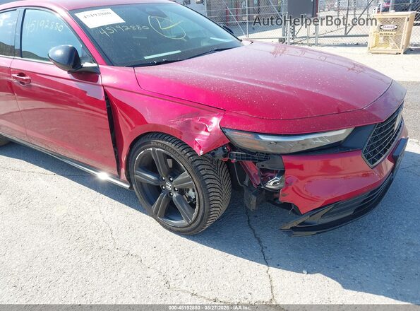 1HGCY2F74PA000093 2023 HONDA ACCORD HYBRID Red Front view