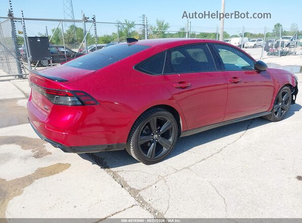 1HGCY2F74PA000093 2023 HONDA ACCORD HYBRID Red Rear right