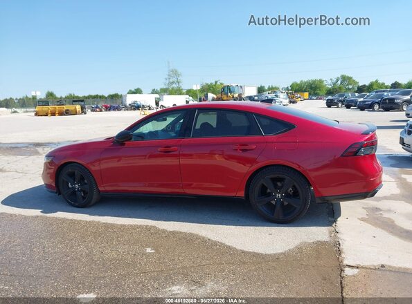 1HGCY2F74PA000093 2023 HONDA ACCORD HYBRID Red 360 interior view