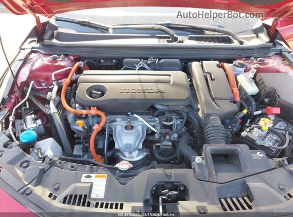 1HGCY2F74PA000093 2023 HONDA ACCORD HYBRID Red Rear view