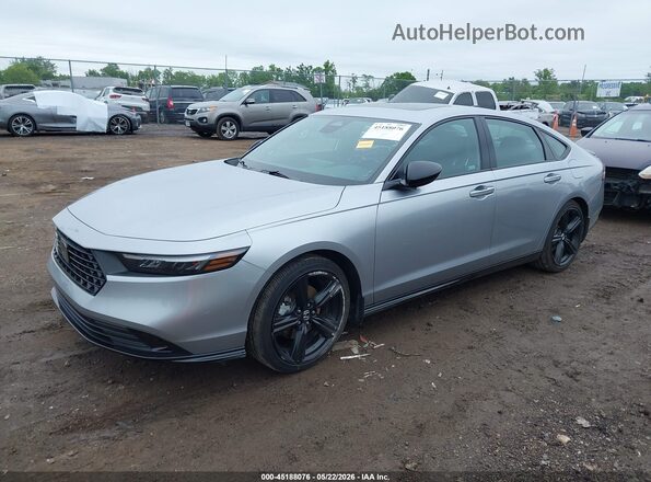 1HGCY2F77PA002341 2023 HONDA ACCORD HYBRID Silver Front left