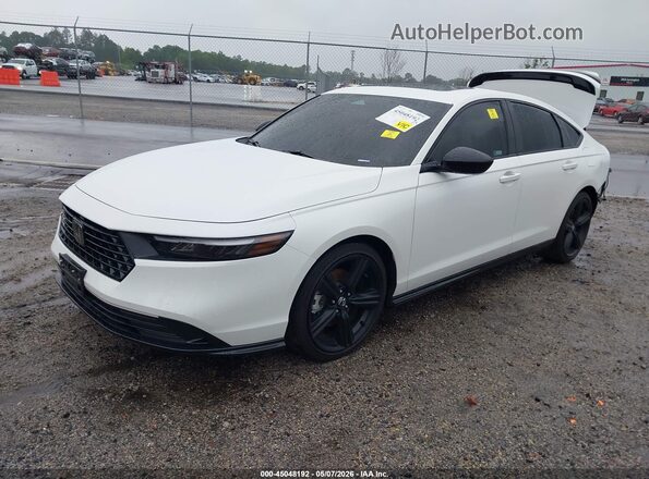 1HGCY2F78RA074376 2024 HONDA ACCORD White Առջևի ձախ երեք քառորդ տեսարան