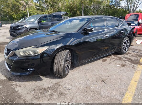 1N4AA6AP0GC447393 2016 NISSAN MAXIMA Black Передня ліва чверть