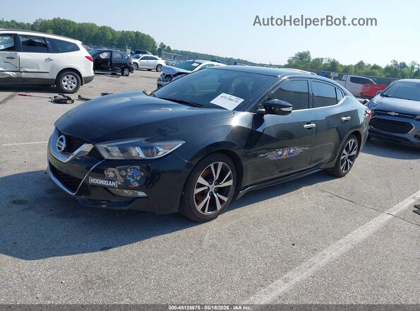 1N4AA6AP0HC387715 2017 NISSAN MAXIMA Black Առջևի ձախ երեք քառորդ տեսարան