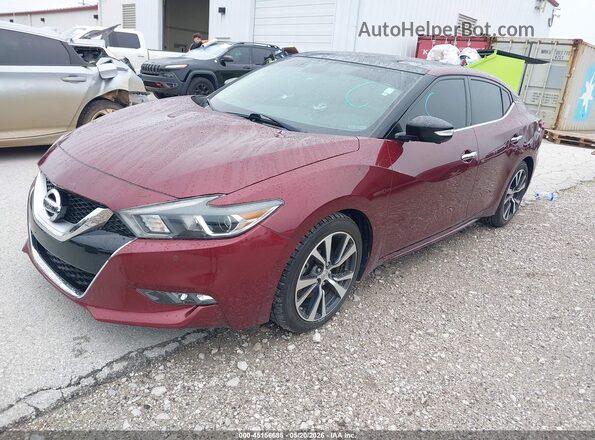 1N4AA6AP0HC435956 2017 NISSAN MAXIMA Red Առջևի ձախ երեք քառորդ տեսարան