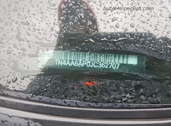 1N4AA6AP0JC362707 2018 NISSAN MAXIMA Gray Widok naklejki z numerem VIN