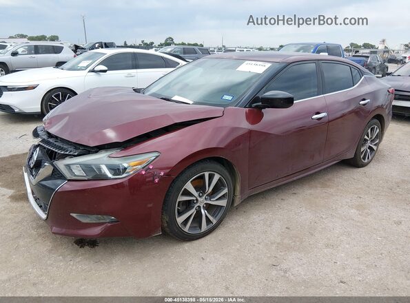 1N4AA6AP1GC419781 2016 NISSAN MAXIMA Красный Передняя левая четверть