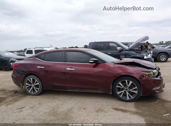 1N4AA6AP1GC419781 2016 NISSAN MAXIMA Красный Вид задней части салона