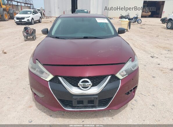1N4AA6AP1HC435321 2017 NISSAN MAXIMA Burgundy Instrument cluster view