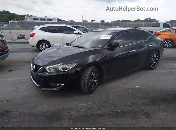 1N4AA6AP1JC380522 2018 NISSAN MAXIMA Black Առջևի ձախ երեք քառորդ տեսարան