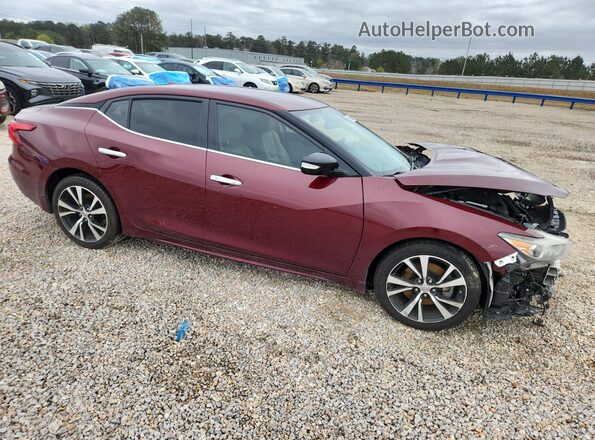 1N4AA6AP1JC399524 2018 NISSAN MAXIMA Burgundy Przód prawy