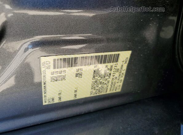 1N4AA6AP2HC431231 2017 NISSAN MAXIMA Charcoal ძრავის განყოფილების ხედი