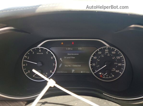 1N4AA6AP2HC454279 2017 NISSAN MAXIMA White Instrument cluster view