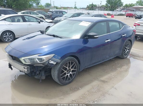 1N4AA6AP2JC360554 2018 NISSAN MAXIMA Blue Առջևի ձախ երեք քառորդ տեսարան