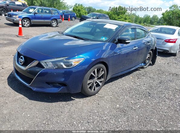 1N4AA6AP2JC395384 2018 NISSAN MAXIMA Blue Vista tres cuartos delantera izquierda