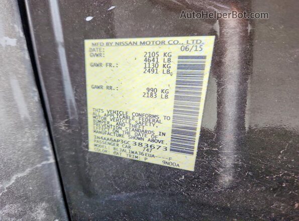 1N4AA6AP3GC383673 2016 NISSAN MAXIMA Brown Vista del compartimento del motor