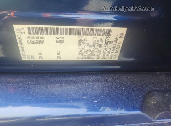 1N4AA6AP3HC380726 2017 NISSAN MAXIMA Blue 