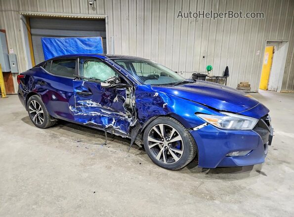 1N4AA6AP3JC374396 2018 NISSAN MAXIMA Blue Delantero derecho