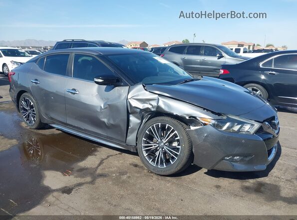 1N4AA6AP3JC393840 2018 NISSAN MAXIMA Gray Front view