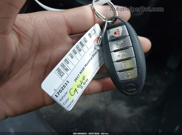 1N4AA6AP4HC433630 2017 NISSAN MAXIMA Gray 